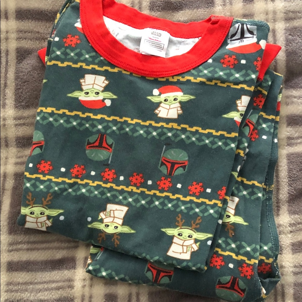 Star Wars Kids Pajama Set by Hanna Andersson size 10 - Green and Red